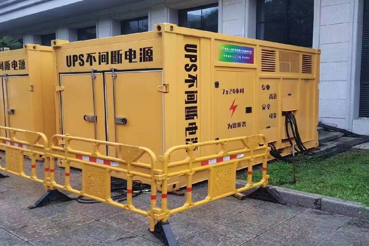 天长发电机租赁施工现场